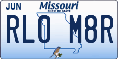 MO license plate RL0M8R