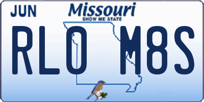 MO license plate RL0M8S