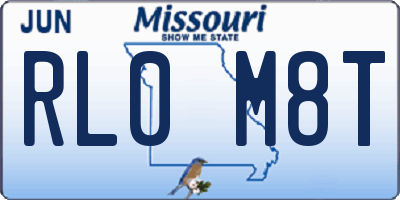 MO license plate RL0M8T
