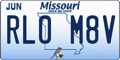 MO license plate RL0M8V