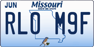 MO license plate RL0M9F