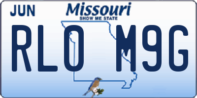 MO license plate RL0M9G