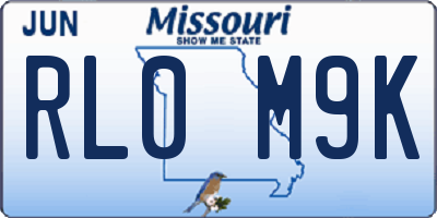 MO license plate RL0M9K