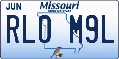 MO license plate RL0M9L