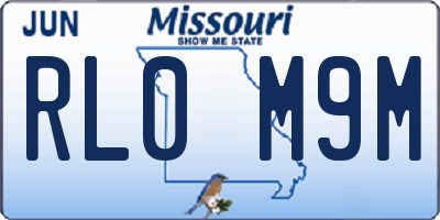 MO license plate RL0M9M