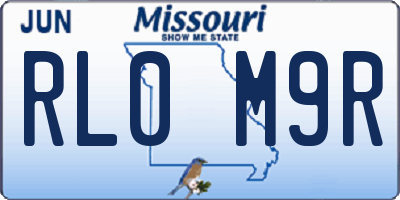 MO license plate RL0M9R