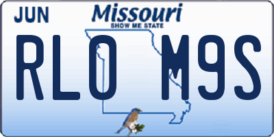 MO license plate RL0M9S