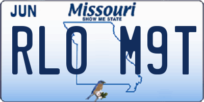 MO license plate RL0M9T