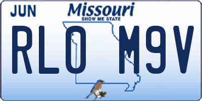 MO license plate RL0M9V