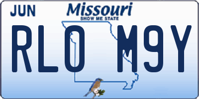 MO license plate RL0M9Y
