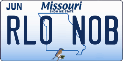 MO license plate RL0N0B
