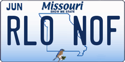 MO license plate RL0N0F
