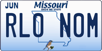 MO license plate RL0N0M