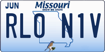 MO license plate RL0N1V