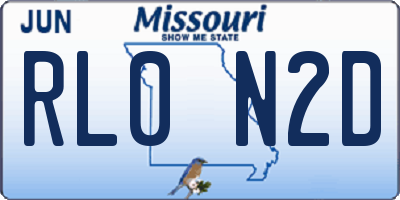 MO license plate RL0N2D