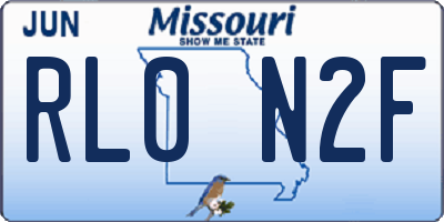 MO license plate RL0N2F