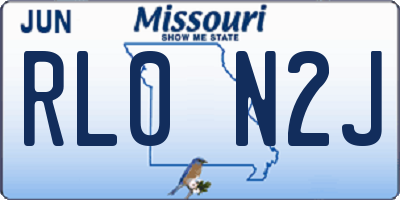 MO license plate RL0N2J