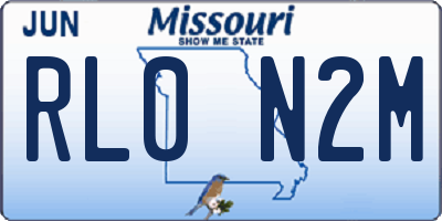 MO license plate RL0N2M