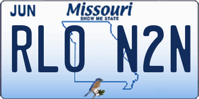MO license plate RL0N2N