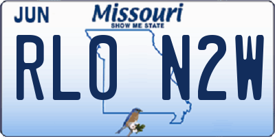 MO license plate RL0N2W