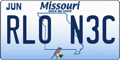 MO license plate RL0N3C