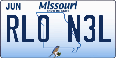 MO license plate RL0N3L