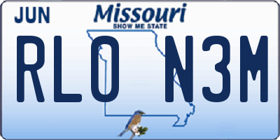 MO license plate RL0N3M
