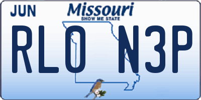 MO license plate RL0N3P