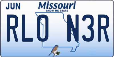 MO license plate RL0N3R
