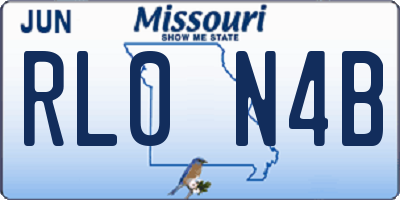 MO license plate RL0N4B