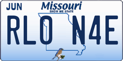 MO license plate RL0N4E