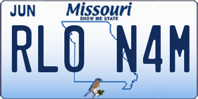 MO license plate RL0N4M