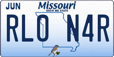MO license plate RL0N4R