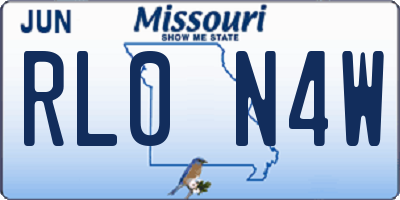 MO license plate RL0N4W