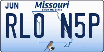 MO license plate RL0N5P