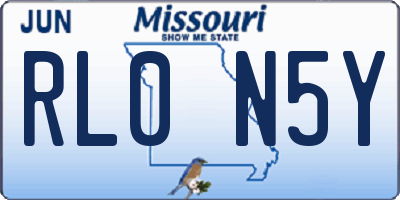 MO license plate RL0N5Y
