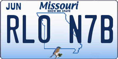 MO license plate RL0N7B