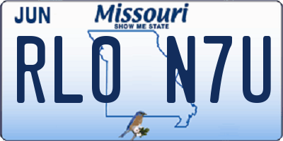 MO license plate RL0N7U
