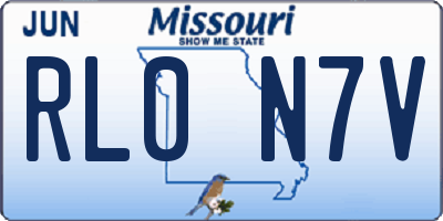 MO license plate RL0N7V