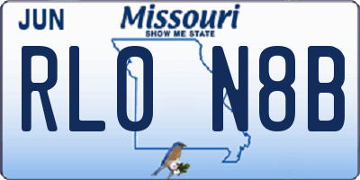 MO license plate RL0N8B