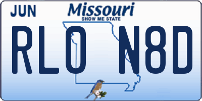 MO license plate RL0N8D