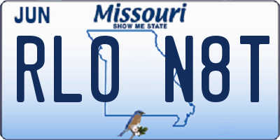 MO license plate RL0N8T