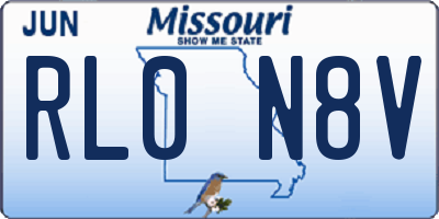 MO license plate RL0N8V