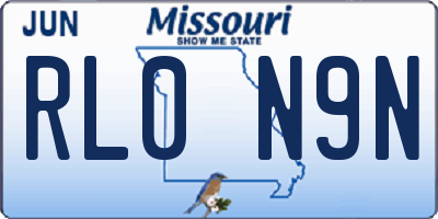 MO license plate RL0N9N