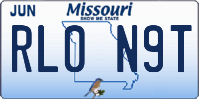 MO license plate RL0N9T