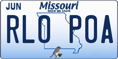 MO license plate RL0P0A