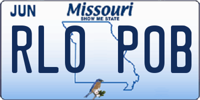 MO license plate RL0P0B