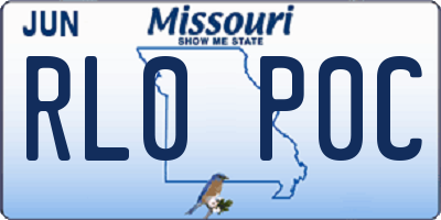 MO license plate RL0P0C