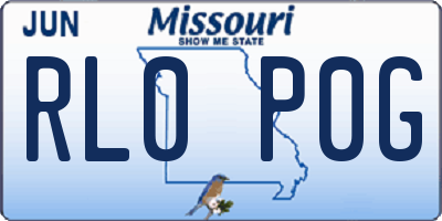 MO license plate RL0P0G