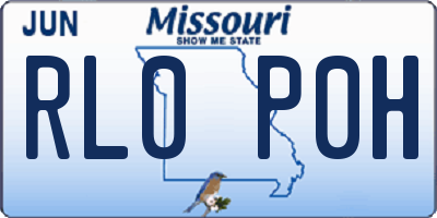 MO license plate RL0P0H